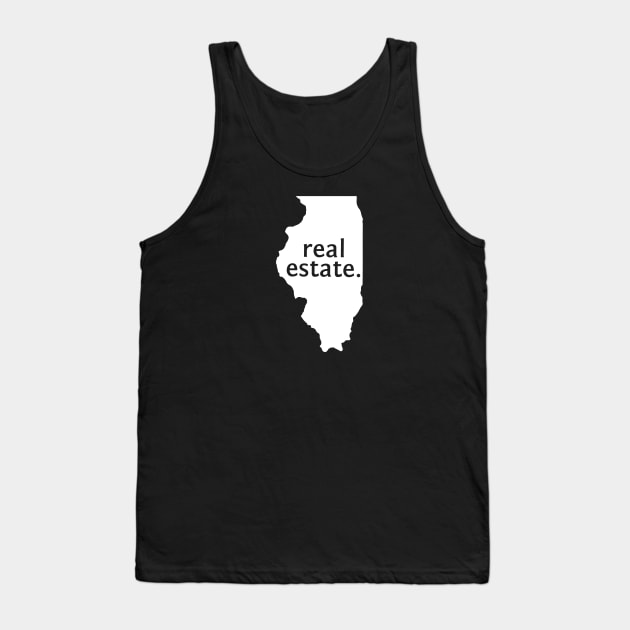 Illinois State Real Estate T-Shirt Tank Top by Proven By Ruben